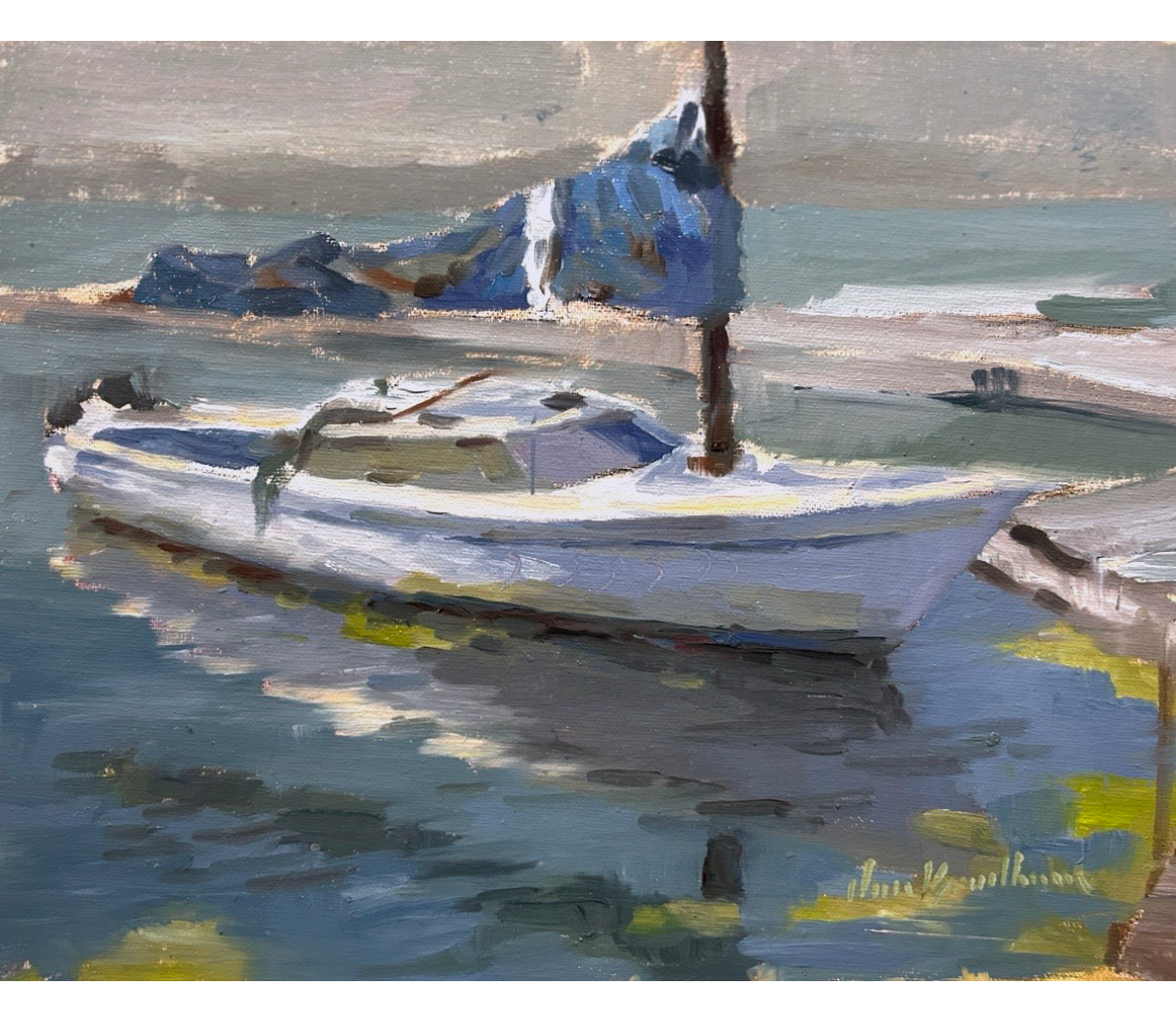"Boston Harbor Marina Plein Air" - Jon Bradham